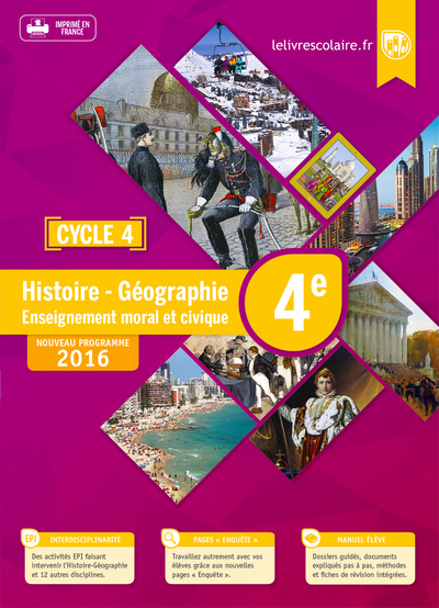 HISTOIRE-GEOGRAPHIE-EMC 4E, EDITION 2016
