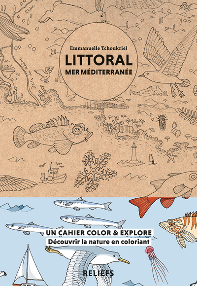 LITTORAL MER MEDITERRANEE - CAHIER A COLORIER