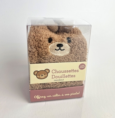 CHAUSSETTES DOUILLETTES - OURS BRUN