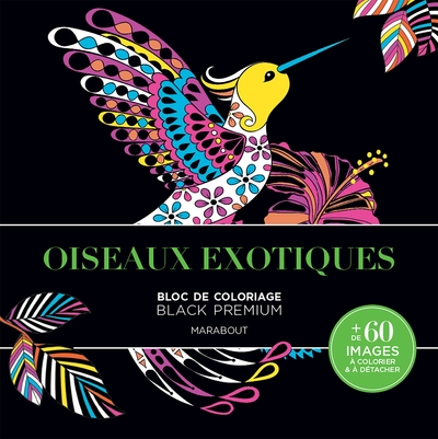 BLOC BLACK PREMIUM - OISEAUX EXOTIQUES