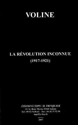 REVOLUTION INCONNUE (1917-1921) (NED 2013)