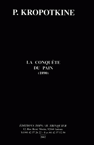 CONQUETE DU PAIN (1890) (NED 2013)