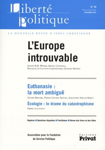 LIBERTE POLITIQUE N39 12-2007