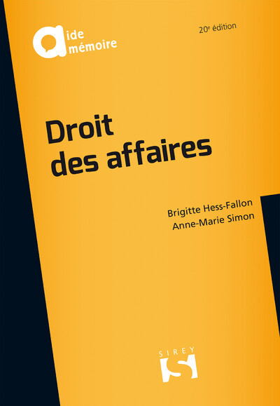 DROIT DES AFFAIRES - 20E ED.