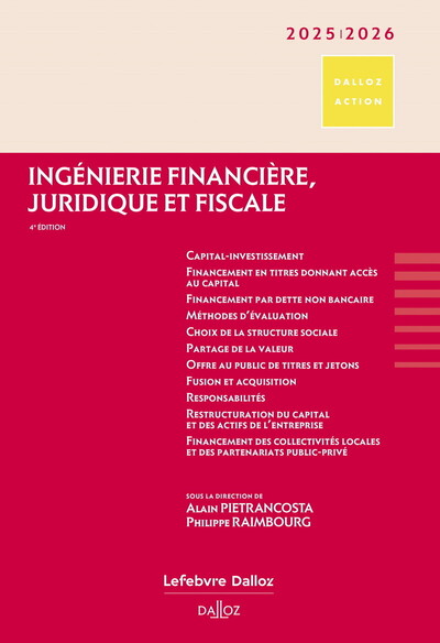 INGENIERIE FINANCIERE, JURIDIQUE ET FISCALE 2025/26. 4E ED.