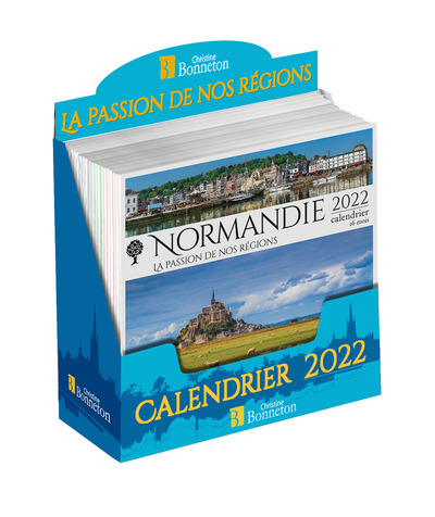 DISPLAY 24 CALENDRIERS NORMANDIE 2022 PLEIN