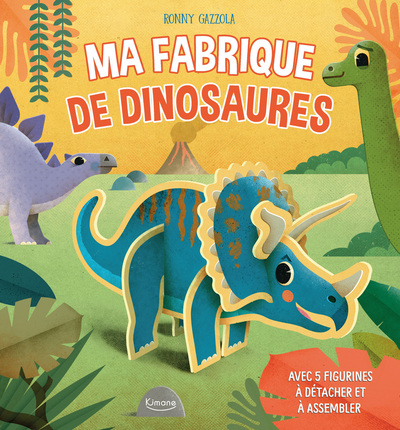 MA FABRIQUE DE DINOSAURES - AVEC 5 FIGURINES A DETACHER ET A ASSEMBLER
