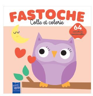 FASTOCHE -LE HIBOU - COLLE ET COLORIE
