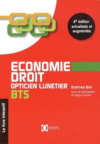 ECONOMIE DROIT OPTICIEN LUNETIER BTS - 2