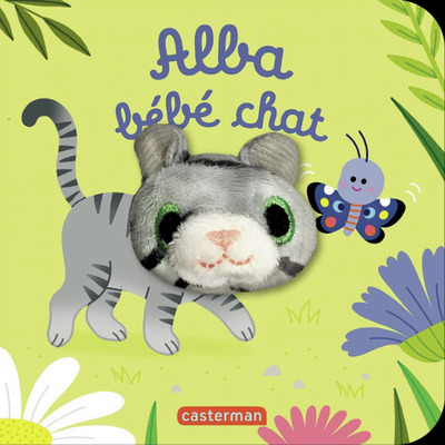 LES BEBETES - T160 - ALBA BEBE CHAT - LIVRE MARIONNETTE POUR BEBE - DES 3 MOIS