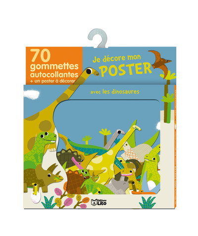 JE DECORE MON POSTER AVEC LES GOMMETTES : LES DINOSAURES