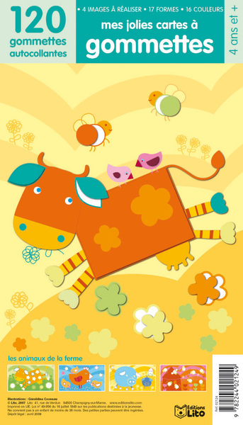 GOMMETTES MES JOLIES CARTES : LES ANIMAUX DE LA FERME