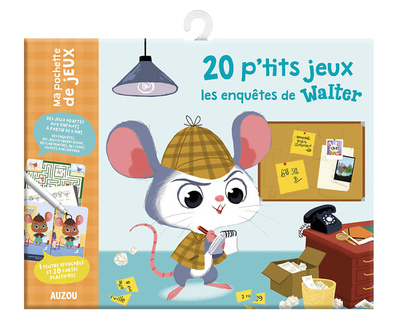 20 P´TITS JEUX - LES ENQUETES DE WALTER - 1 FEUTRE EFFACABLE ET 20 CARTES PLASTIFIEES