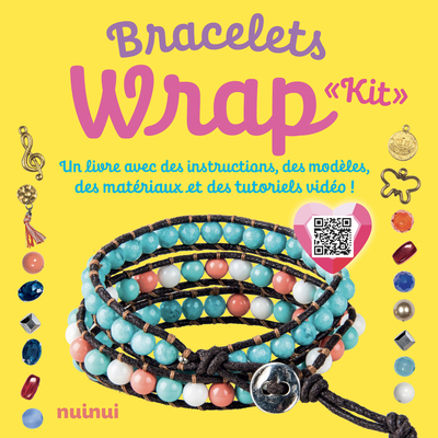 KIT BRACELETS WRAP - UN LIVRE AVEC DES INSTRUCTIONS, DES MODELES, DES MATERIAUX ET DES TUTORIELS VID