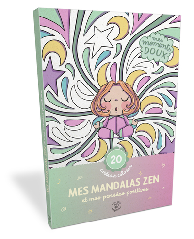 MES MANDALAS ZEN ET MES PENSEES POSITIVES - 20 CARTES A COLORIER