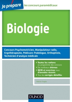 BIOLOGIE - CONCOURS PSYCHOMOTRICIEN, MANIPULATEUR RADIO, ERGOTHERAPEUTE
