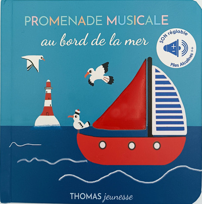 Couverture de Promenade musicale au bord de la mer : bruits et son de la mer, livre sonore à toucher