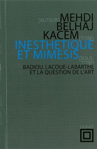 INESTHETIQUE ET MIMESIS