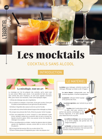 MOCKTAILS - LES COCKTAILS SANS ALCOOL