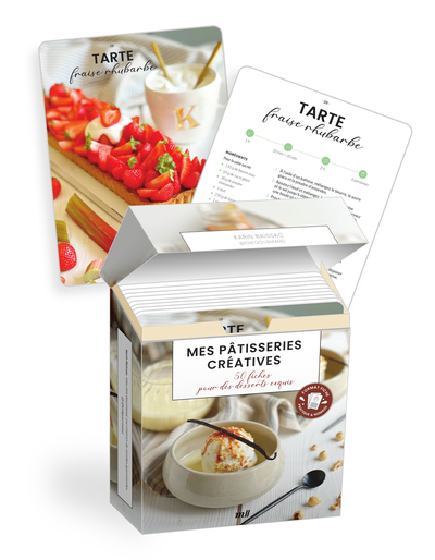 COFFRET - MES PATISSERIES CREATIVES - 50 FICHES POUR DES DESSERTS EXQUIS