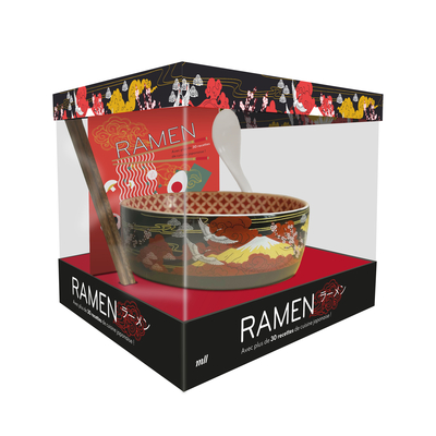 COFFRET RAMEN - AVEC PLUS DE 30 RECETTES DE CUISINE JAPONAISE ! - UN BOL ET UNE CUILLERE EN CERAMIQU