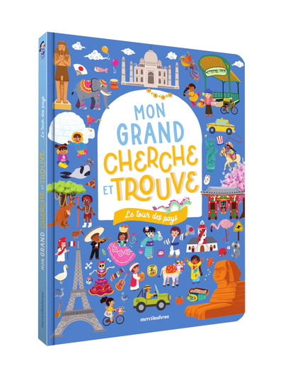 TOUR DES PAYS - MON GRAND CHERCHE ET TROUVE - UN LIVRE GRAND FORMAT AVEC PLUS DE 350 ELEMENTS A R