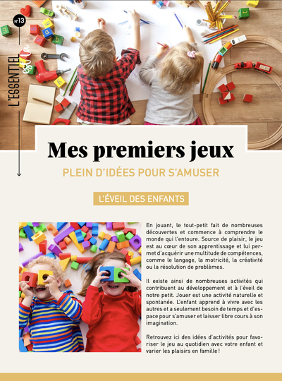MES PREMIERS JEUX : PLEIN D´ IDEES POUR S´ AMUSER - L´ EVEIL DES ENFANTS, DE 0 A 3 ANS
