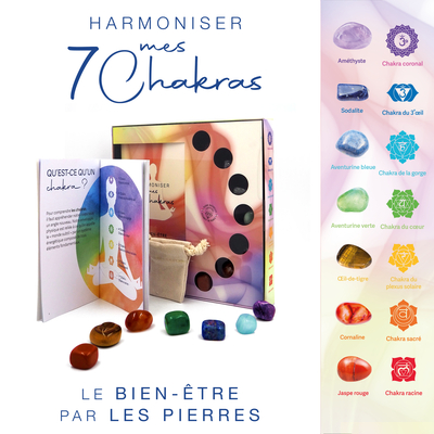 COFFRET - HARMONISER MES 7 CHAKRAS - LE BIEN-ETRE PAR LES PIERRES - UN LIVRE POUR S´INITIER AUX CHAK