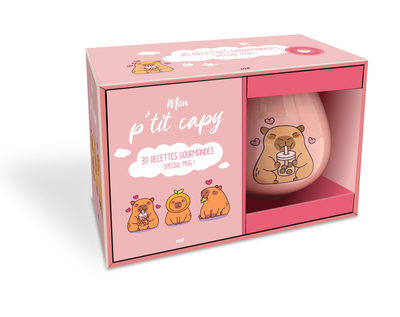 COFFRET MUG - MON P´TIT CAPY - 30 RECETTES GOURMANDES - UN JOLI MUG EN CERAMIQUE ET UN LIVRE