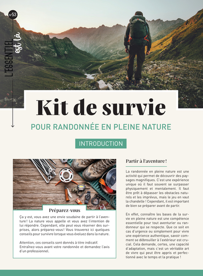 KIT DE SURVIE POUR RANDONNEE EN PLEINE NATURE
