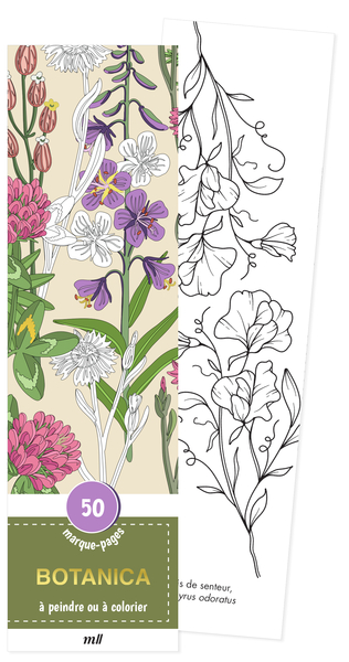 MARQUE-PAGES - BOTANICA - 50 MARQUE-PAGES A PEINDRE OU A COLORIER