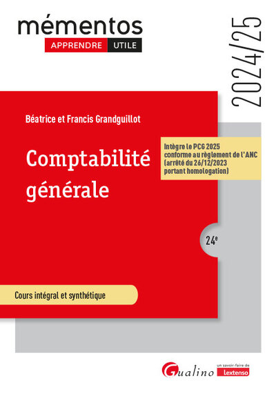 COMPTABILITE GENERALE - INTEGRE LE PCG 2025 CONFORME AU REGLEMENT DE L´ANC (ARRETE DU 26/12/2023 POR
