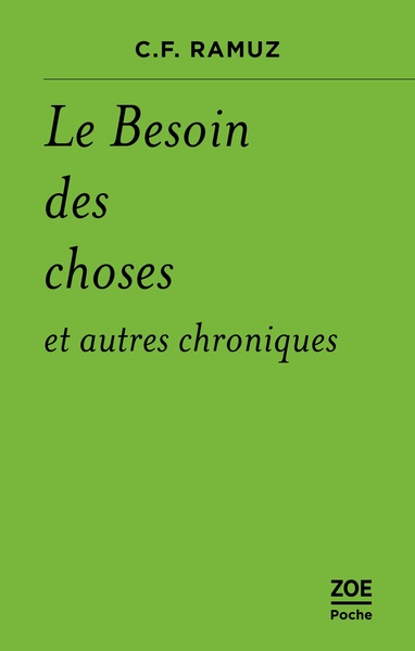 BESOIN DES CHOSES ET AUTRES CHRONIQUES