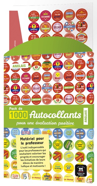 PACK D AUTOCOLLANTS POUR L EVALUATION EN ANGLAIS