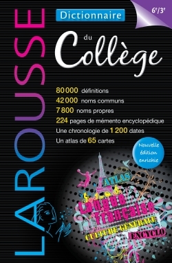 DICTIONNAIRE LAROUSSE DU COLLEGE