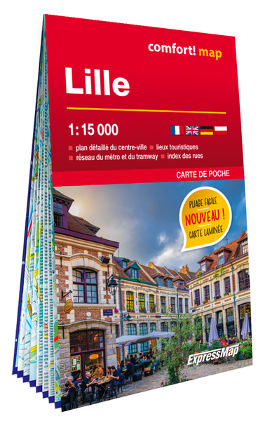 LILLE 1/15.000 (CARTE FORMAT POCHE LAMINEE - PLAN DE VILLE)