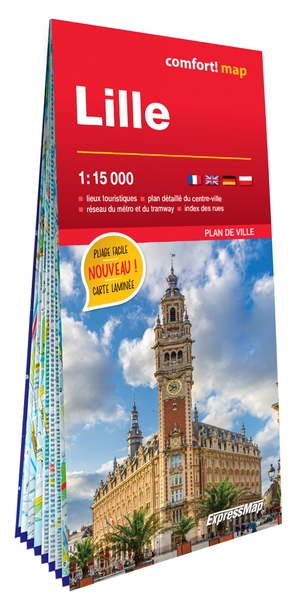 LILLE 1/15.000 (CARTE GRAND FORMAT LAMINEE - PLAN DE VILLE)