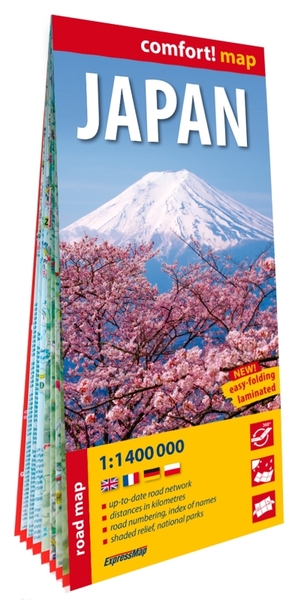 JAPON 1/1.400.000 (CARTE GRAND FORMAT LAMINEE). JAPAN