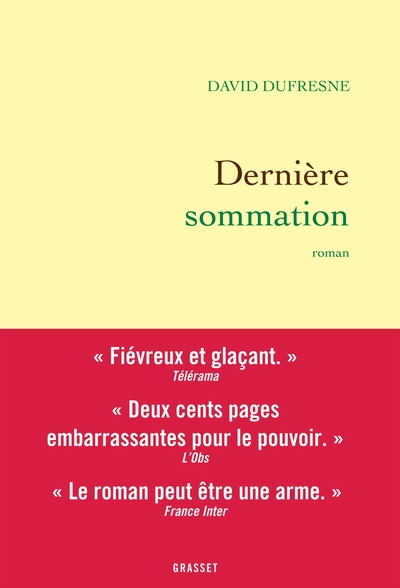 DERNIERE SOMMATION - ROMAN