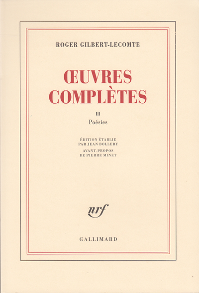OEUVRES COMPLETES T2 - GILBERT LECOMTE