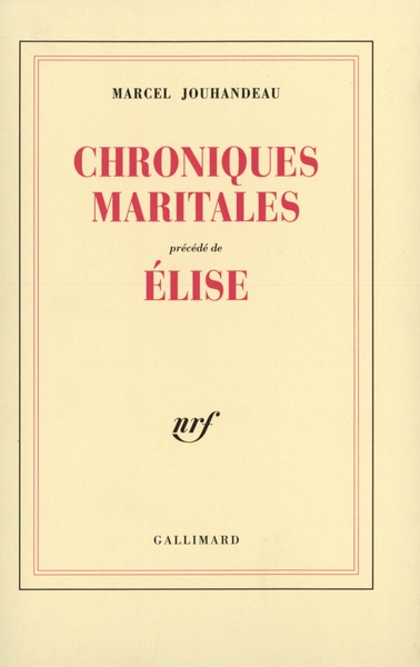 CHRONIQUES MARITALES/ELISE