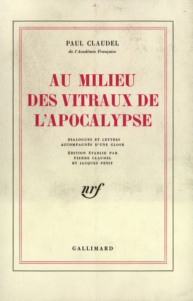 AU MILIEU DES VITRAUX DE L'APOCALYPSE(DIALOGUES ET LETTRES ACCO