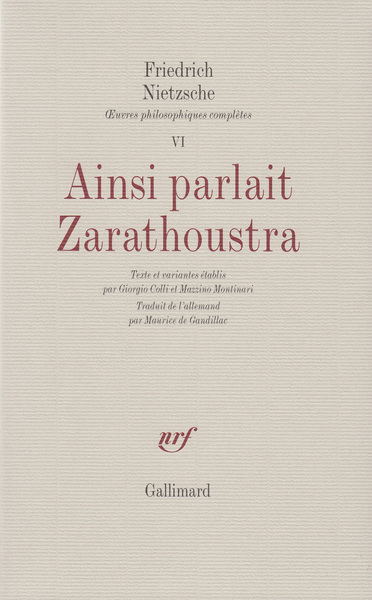 AINSI PARLAIT ZARATHOUSTRA