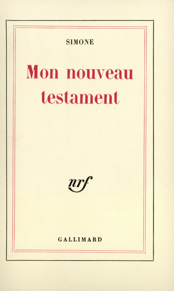 MON NOUVEAU TESTAMENT