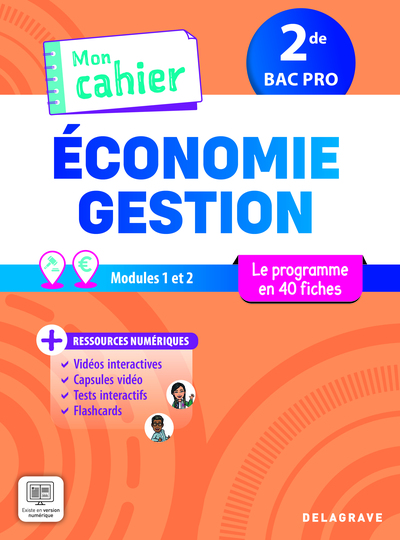 MON CAHIER D´ECONOMIE-GESTION 2DE BAC PRO (2025) - POCHETTE ELEVE