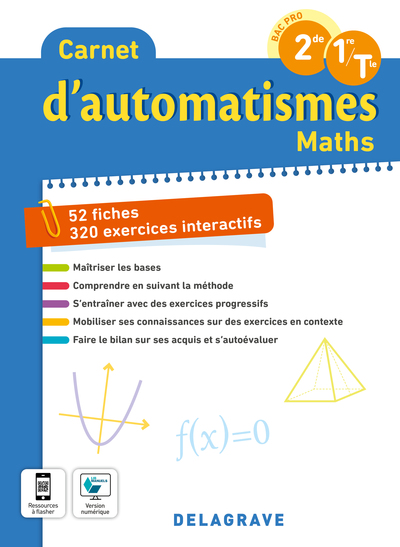 CARNET D AUTOMATISMES MATHEMATIQUES BAC PRO (2022) - CAHIER ELEVE