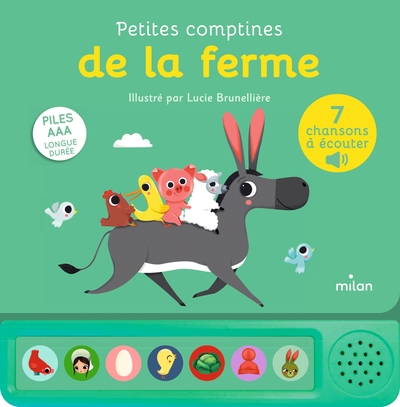 CONTES ET COMPTINES A ECOUTER - PETITES COMPTINES DE LA FERME- LIVRE SONORE - DES 1 AN