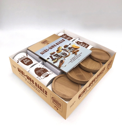 COFFRET MINI-MUG CAKES NESTLE - 20 RECETTES + 4 MINI-MUGS COLLECTOR ET LEURS SOUS-MUGS