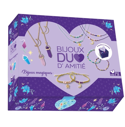 BIJOUX DUO D´AMITIE - BIJOUX MAGIQUES - COFFRET AVEC ACCESSOIRES
