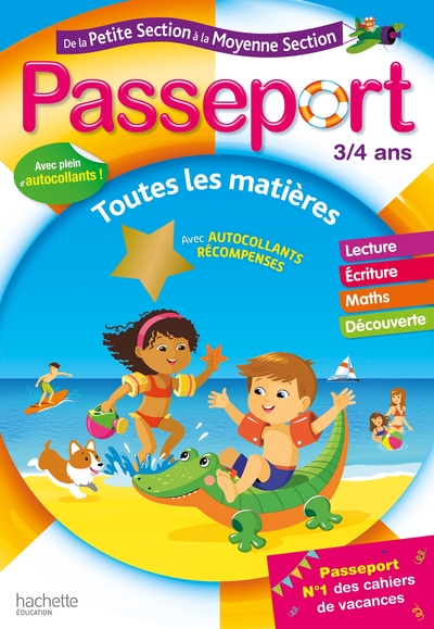 PASSEPORT CAHIER DE VACANCES 2020 DE LA PS A LA MS - 3/4 ANS